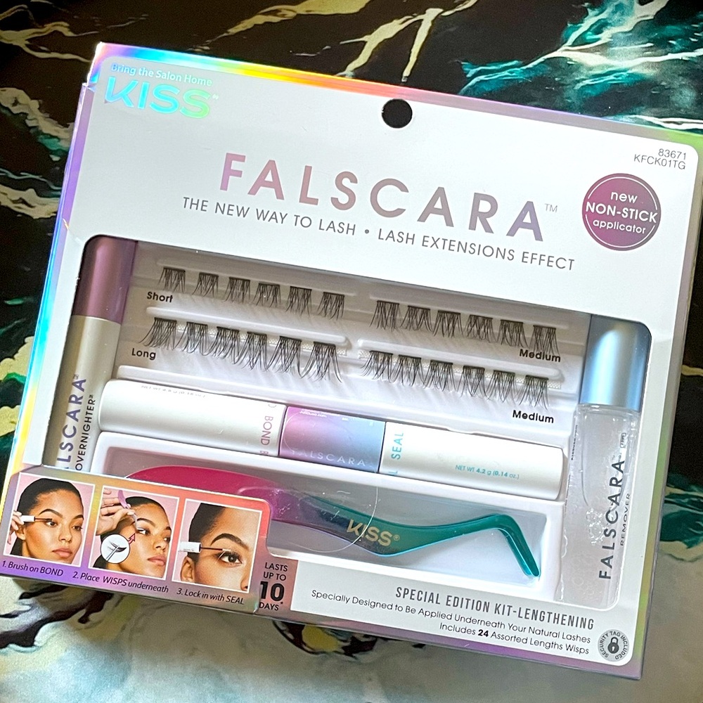 NIB KISS Products Falscara DIY Lash Extension Kit - False Eyelashes